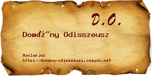 Domány Odisszeusz névjegykártya